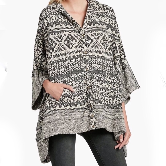 Lucky Brand Sweaters - 2 for $25 Lucky Brand Hooded Cardi Poncho Sweater